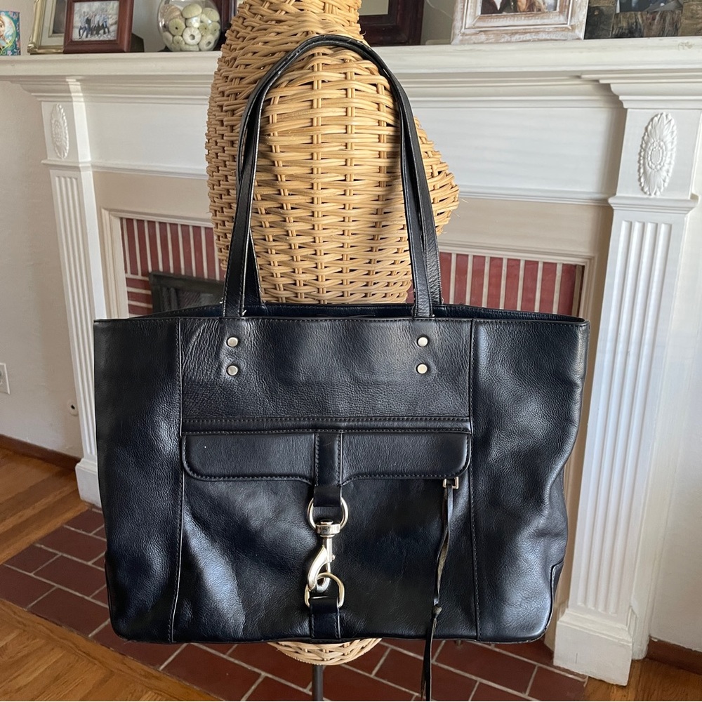 Rebecca Minkoff older MAC black leather tote bag purse